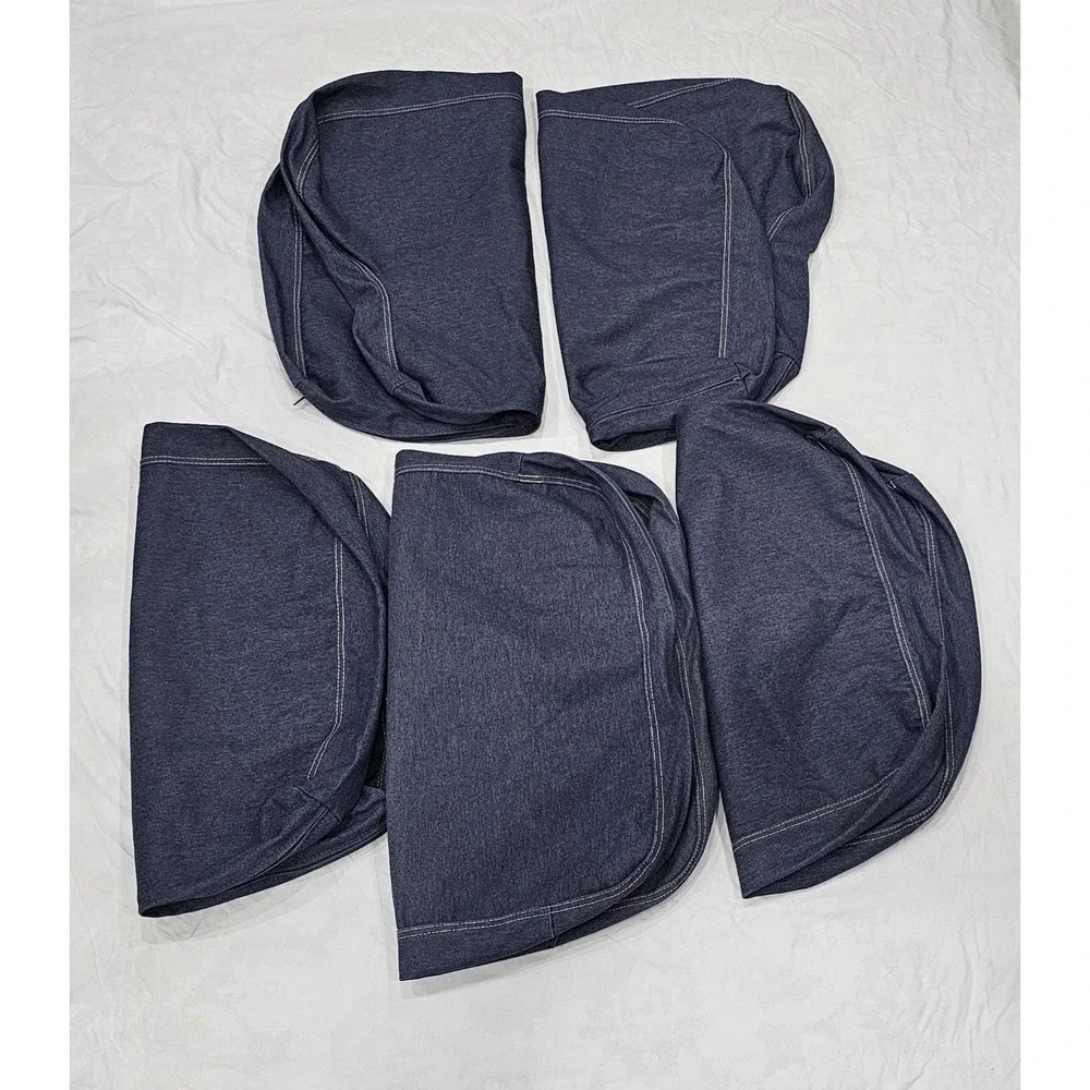 IKEA EKTORP Sofa Cover Jonsboda Blue *5 Pieces* Denim Yellow Stitching Some Fade